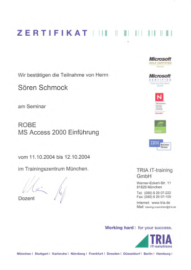 ROBE MS Access 2000 Einführung